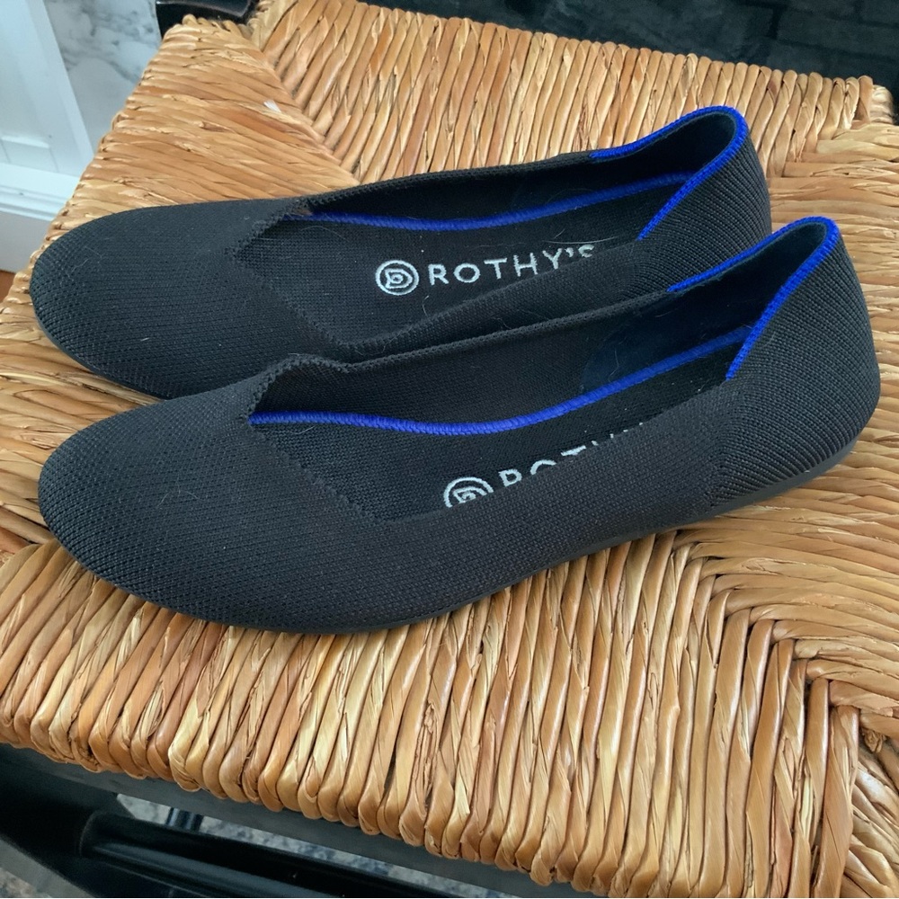 Rothy's Black and Blue Women's Flats